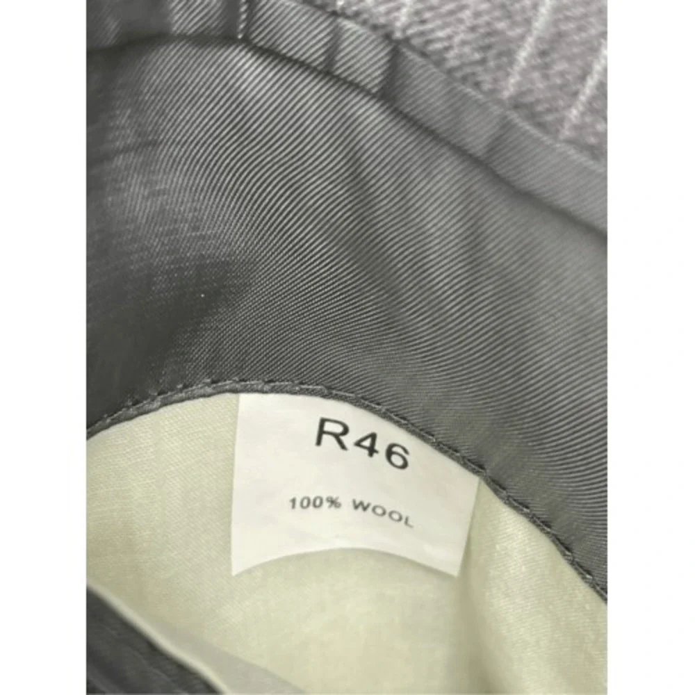 Jos A Bank Blazer Sport Coat Suit Jacket Men Size 46 R Gray White Pinstripe Wool